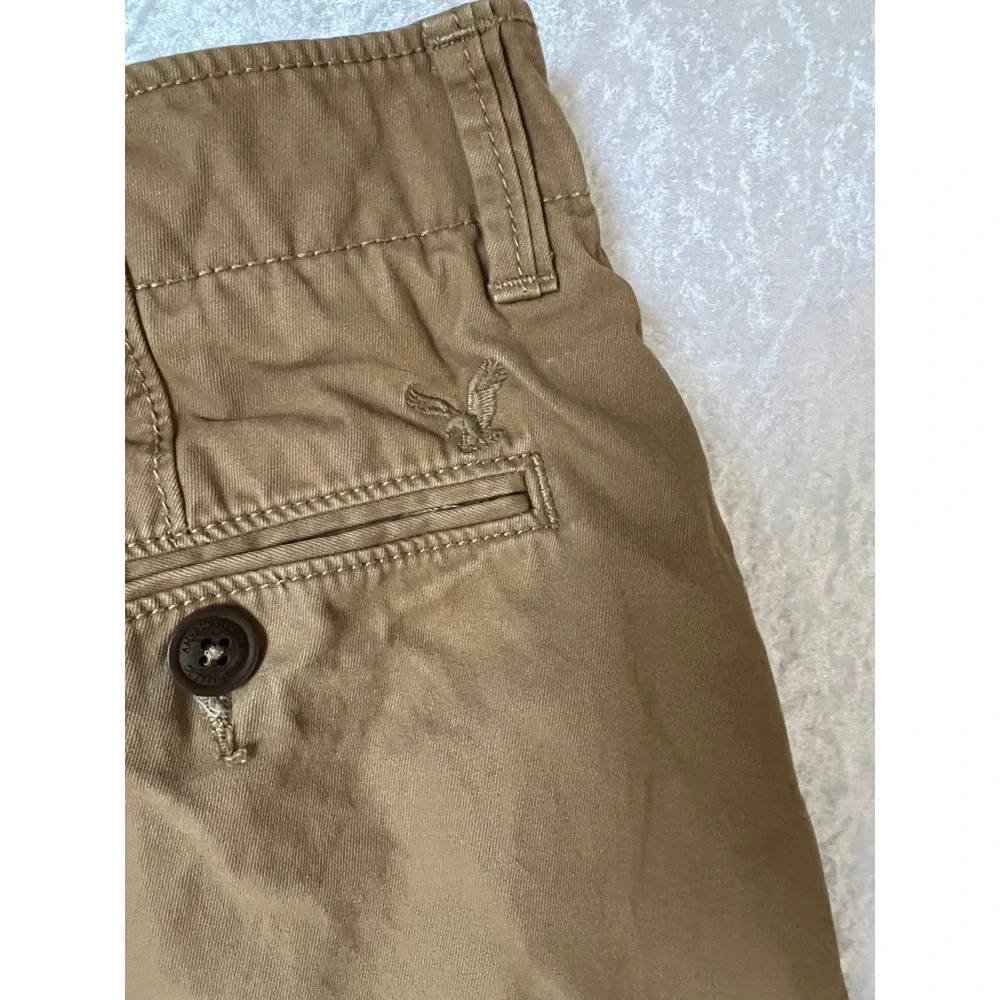 American Eagle Original Straight Cotton Chino Pants Men's size 32 x 34 Brown - Picture 8 of 12
